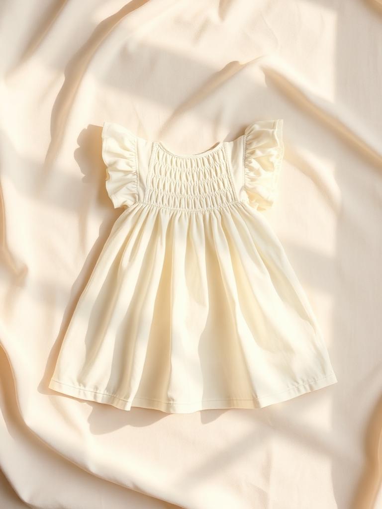 Aurelia ivory linen dress, flat lay