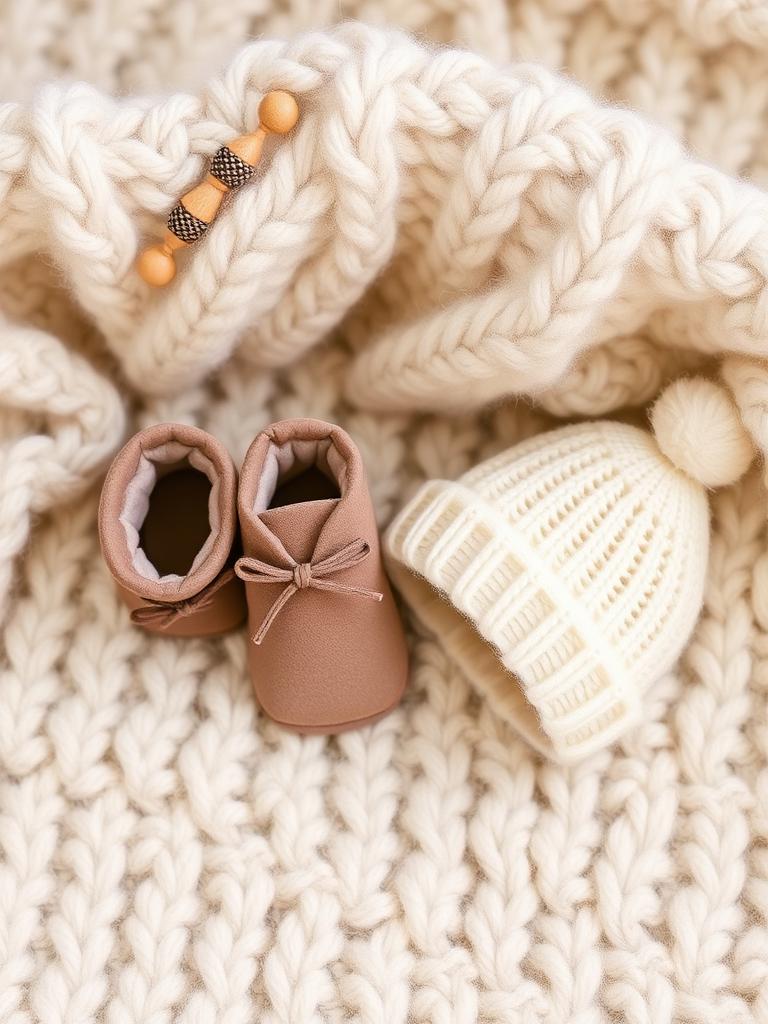 Matteo booties with knit bonnet